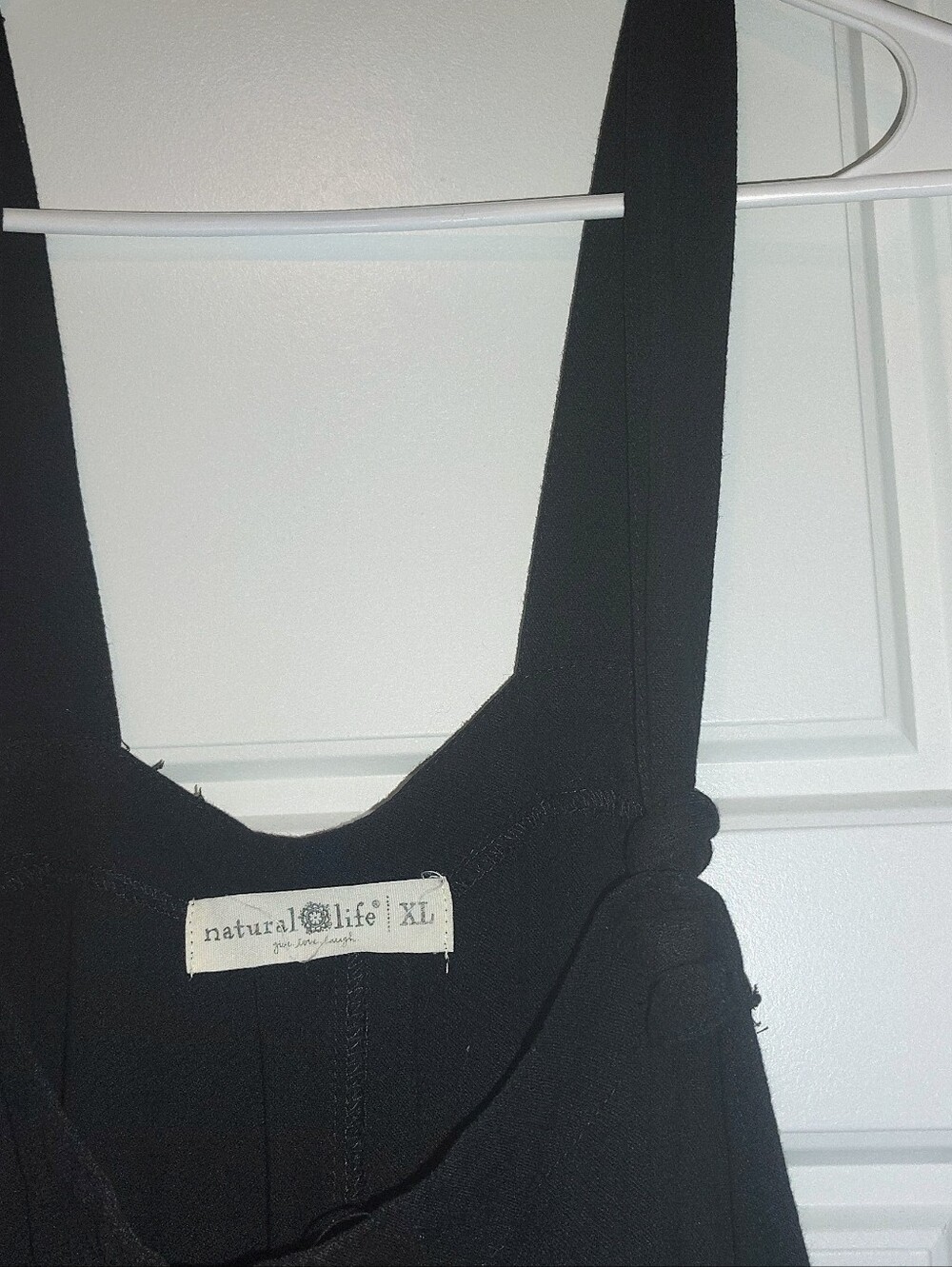 NATURAL LIFE Black Wide-Leg Tie-Strap Jumpsuit with Pockets- Carrington! - Picture 5 of 10